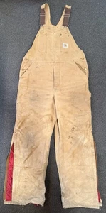 Vintage Carhartt Union Made USA Overall Latzhose Double Knee Bibs braun Gr. 38x32 - Bild 1 von 14