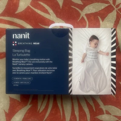 Saco de dormir Nanit Breathing Wear - Saco 100 % algodón 3-6 meses, gris guijarro Foto 1 de 3