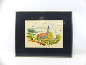 Apuarell Bodensee Überlingen unbekannt signiert 1986 - Bild 1 von 11