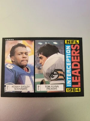 1985 Topps Football Interception Leaders Kenny Easley/Tom Flynn Insert - Image 1 of 2