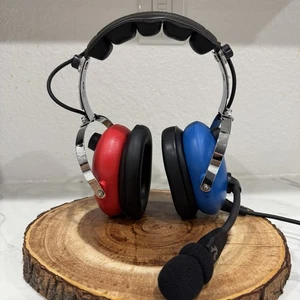 Pilot USA PA-1151ACB Aviation Headset Red/Blue Dual Color w/ Mic & Dual Plugs  - Bild 1 von 11