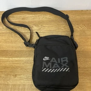 Nike Air Max men's black shoulder bag/ man bag VGC - Picture 1 of 11