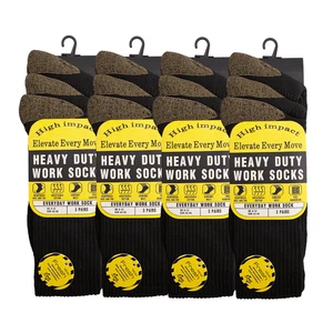3/6/9/12 Paar Herren Industrie Crew Stiefel Arbeitssocken dick strapazierfähig 6 - 11 Posten - Bild 1 von 2