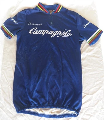 Camiseta de Ciclismo Pro Campagnolo Campeón del Mundo Rayas Tommaso Hecha en Italia De Colección Foto 1 de 4