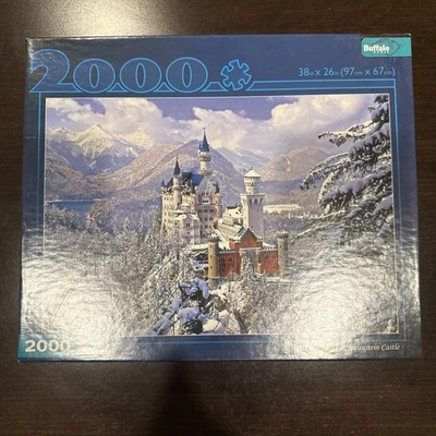 2000 Piece Puzzle Winter At Neuschwanstein Castle Jigsaw Buffalo Games - Image 1 of 3