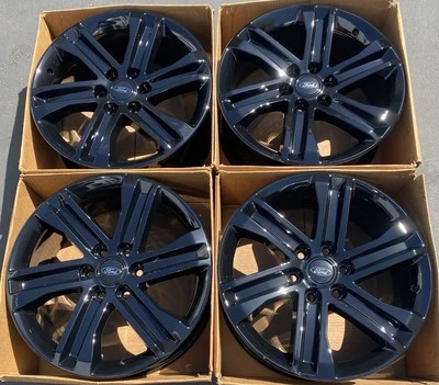 Llantas de fábrica Ford F150 de 20" negras brillantes OEM 10344 2021-2023 F-150 nuevas Foto 1 de 4