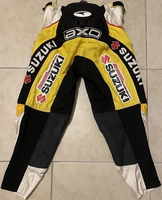 Vtg AXO Racing Suzuki Motocross Pants 32 Dirt Bike 90s Fox Image ATV JT MX FMF - Image 1 of 4