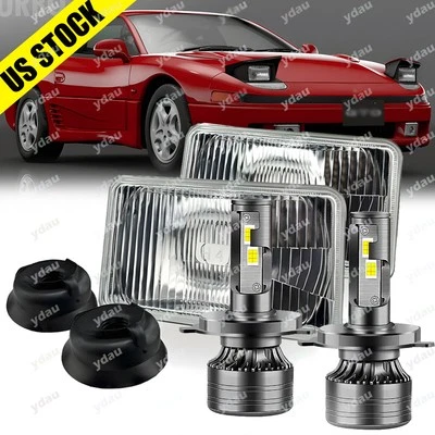 Par de faros LED de haz alto/bajo de 4x6" para Mitsubishi 3000GT 1992 Foto 1 de 4