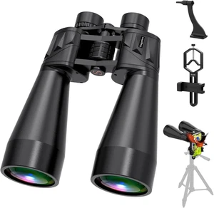 High-Powered 18X70 Waterproof Binoculars with Smartphone Adapter & Tripod - Picture 1 of 12