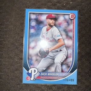 2025 Bowman Baseball Zack Wheeler Sky Blue #45 280/499 - Picture 1 of 1