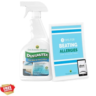 Spray DustmiteX - Alivio de alergias y asmas - Elimina los ácaros del polvo del hogar, la cama... Foto 1 de 4