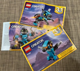 LEGO Creator #31062 Robo Explorer (2017) Instruction MANUALS ONLY (3)