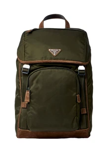 PRADA Green Re-Nylon Backpack New And Authentic - Picture 1 of 2