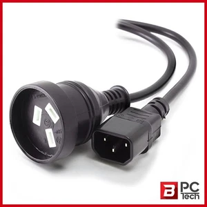 ALOGIC 1.5m IEC C14 to Aus 3 Pin Mains Plug - Male to Female - Picture 1 of 1