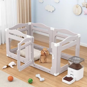 Salida para cachorros de acrílico 60 cm de altura, 5 piezas + 1 corral perro con puerta corral para cachorros - Imagen 1 de 10