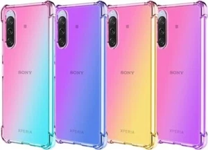 Per Sony Xperia 10 V Custodia,Sottile Trasparente Silicone Urto Gradiente Phone - Foto 1 di 16
