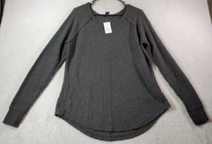 rue21 T Shirt Top Womens Size XL Gray Knit Polyester Long Sleeve Round Neck - Picture 1 of 9