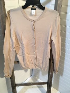 J. Crew Cardigan Button Up Thin Wool Sweater Size S Ornate Round Buttons 267 - Picture 1 of 12