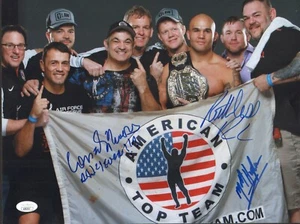 ROBBIE LAWLER MATT HUGHES CONAN SILVEIRA SIGNED AUTO'D 11X14 PHOTO JSA COA UFC - Picture 1 of 1