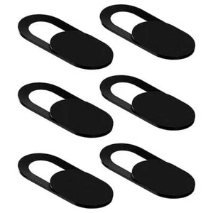 6 x Copri Webcam Cover Slider Adesivo Design Ultra Sottile per Laptop PC Nero - Imagen 1 de 4