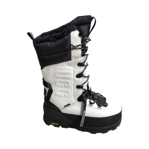 UGG Women's Shasta Tall White Leather Boots Gore-tex Waterproof 1151850 - Picture 1 of 8