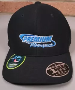 Premium Motorsports Nascar Hat Cap Flexfit Strapback Black NEW - Picture 1 of 5