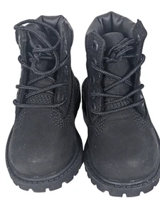Timberland Premium 6 inch (4.5) Waterproof Black Nubuck Toddler Outdoor Boots - Picture 1 of 8
