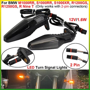 Front LED Turn Signal Lights - For BMW S1000RR/S1000XR/R1200GS/R1250GS/R Nine T - Picture 1 of 17