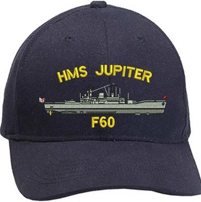 BS EMBROIDERY HMS Jupiter F60 Leander Class Embroidered Baseball Caps