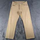 Vintage Levis 501 Size 33X30 Button Fly Red Tab Mens Tan Wash Denim Jeans