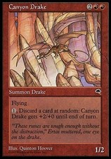 1x Canyon Drake Tempest MtG Magic Red Rare 1 x1 Card Cards