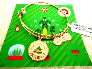 Alex and Ani ELF, SMILING IS MY FAVORITE Shiny Rose Armreif Neu mit Etikett Karte & Box - Bild 1 von 8