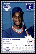 1987 Kraft Home Plate Heroes Darryl Strawberry New York Mets #26
