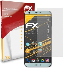 atFoliX 3x Lámina Protectora de Pantalla para HTC Desire 650 mate y antigolpes - Imagen 1 de 9