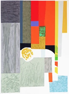 Seong Moy – Abstrakte Serigrafie des chinesisch-amerikanischen Künstlers S/N – Cape Cod Interieur - Bild 1 von 6