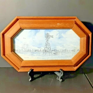 Watercolor Painting by Texas artist John Richey Signed with Frame Vintage - Picture 1 of 8