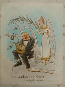 Cynicus (Martin Anderson) c1910 Original Hand Painted Cartoon of a Stockbroker - Picture 1 of 2