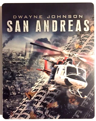 SAN ANDREAS~TARGET EXCLUSIVE STEELBOOK~Combo Set~ Blu-Ray + DVD~2015~PG-13~NM - Image 1 of 4