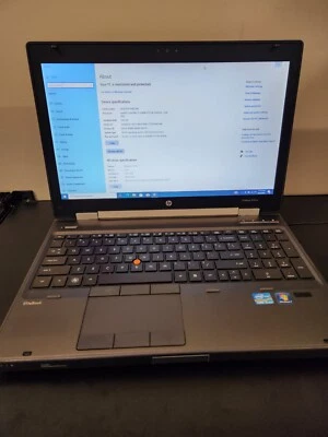 HP EliteBook 8560p i5-2450M 2.60 GHz 8GB RAM 240gb SSD Win 10 Pro Nvidia - Image 1 of 4