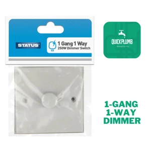 Status Dimmer Single Light Switch for Dimmable lighting White on off 250W 240V - Picture 1 of 6