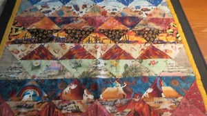 Handmade MY WESTERN MEMORIES BY JOYCE ENGELBRECHT 2003 Folk Art Wall Hanging - Picture 1 of 7