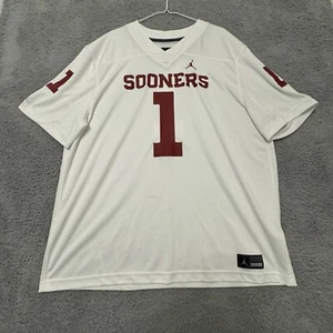 Oklahoma Sooners Jordan Jersey Size XXL Number #1 White Dri-Fit - Picture 1 of 6