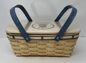 Longaberger New Basket Fest Basket W/ Lid & Protector 2007 Williamsburg SIGNED - Picture 1 of 11