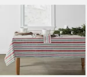 Bee & Willow Classic Holiday Stripe 60-inch x 144-inch Christmas Tablecloth New - Picture 1 of 5