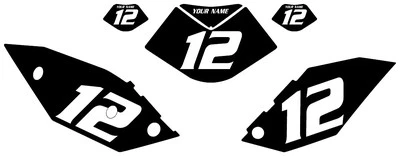 2012 BETA RR 498 Pre-Printed Black Backgrounds White Numbers Foto 1 de 3