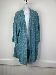 Honeydew Intimates Shore Thing Kimono 59542 Tropical Paisley Teal S Beach Cover - Picture 1 of 10