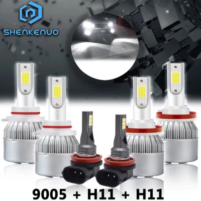 Paquete de 6 faros LED altos/bajos/niebla para Honda CR-Z 2011-2016 CRZ 6x 6000K Foto 1 de 4