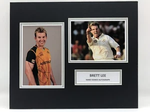 RARE Brett Lee Australia Cricket Signed Photo Display + COA AUTOGRAPH ASHES - Picture 1 of 3