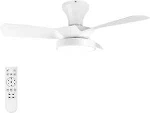 Ceiling Fans with Lights Remote, 32 Inch Low Profile Ceiling Fan with 3 Colors - Picture 1 of 7