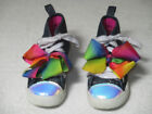 Jojo Siwa Girls 10 Rainbow Sparkle Denim Iridescent Hightop Sneaker Shoes